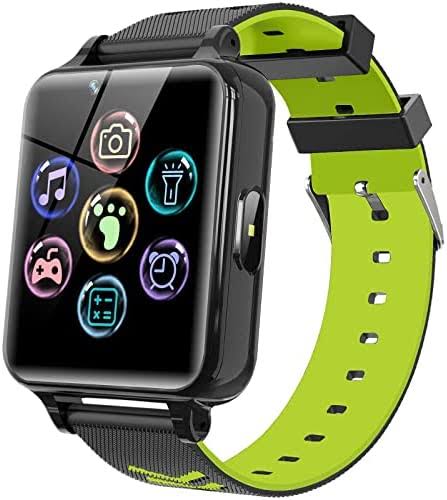 Photo 2 of Kids Smart Watch For Girls Boys - Smart Watch For Kids Watches For 4-12 Years With 17 Puzzle Games Alarm Clock Music Player Camera Calculator Torch Children Learning Toys Teens Birthday Gifts (Green)