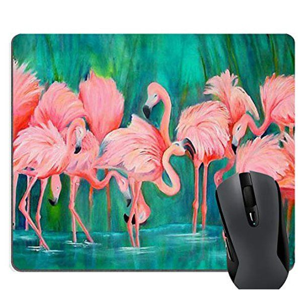 Photo 1 of Knseva Pink Flamingo Design,Love Heart Flamingos Pattern Cloth Cover Rectangle Mouse Pad,Customized mousepads 9.84"x7.87"