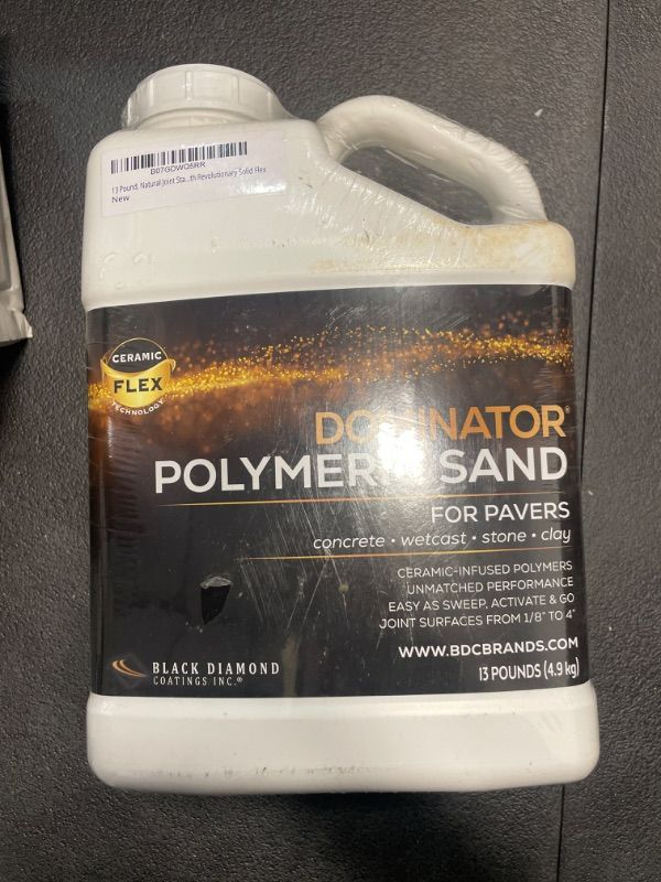 Photo 2 of 13 Pound Natural Ivory DOMINATOR Polymeric Sand with Revolutionary Ceramic Flex Technology for Stabilizing Paver Joints/Gaps, 1/8” up to 4”, Professional Grade Results