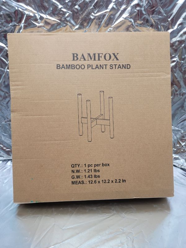 Photo 5 of BAMFOX Plant Stand Flower Pot Holder Indoor Bamboo Mid Century Modern Plant Holder Display Rack for House Plants, Home Decor (Pot Not Included)