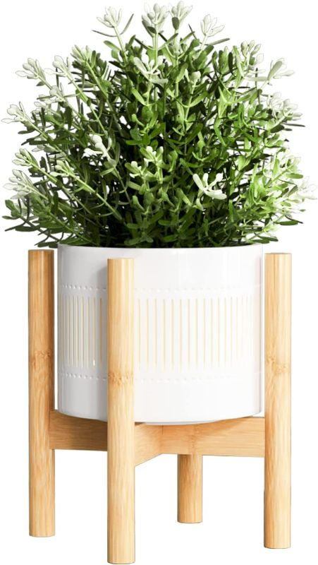 Photo 1 of BAMFOX Plant Stand Flower Pot Holder Indoor Bamboo Mid Century Modern Plant Holder Display Rack for House Plants, Home Decor (Pot Not Included)