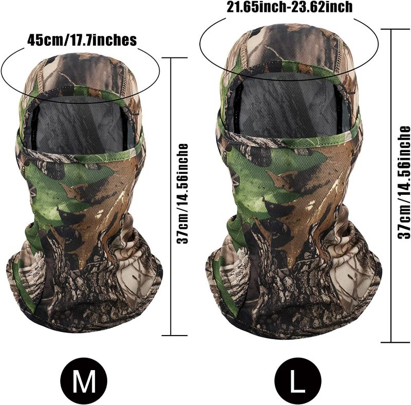 Photo 3 of (Medium) 3 Pieces Balaclava Face Mask Camouflage Men Camo Balaclava Winter Face Cover Motorcycle Balaclava Sun Protection Face Cover