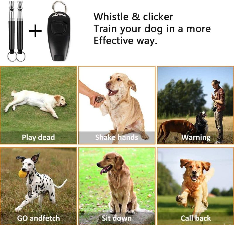 Photo 2 of (2 pack) FANZ Ultrasonic Dog Whistles with Clicker, Training Guide Included, 2PCS Silent Dog Whistles for Dog Training