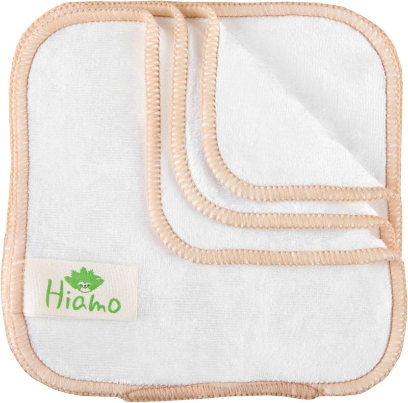 Photo 3 of Hiamo Reusable Baby Wipes - 24 Pack - Made from A Bamboo and Cotton Blend - Machine Washable and Eco Friendly - 5.9 X 5.9 Inches