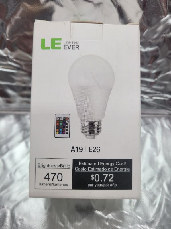 Photo 2 of LE Color Changing Light Bulbs,  LED Bulb, A19 E26 RGB Bulb for Bedroom Home Party and More