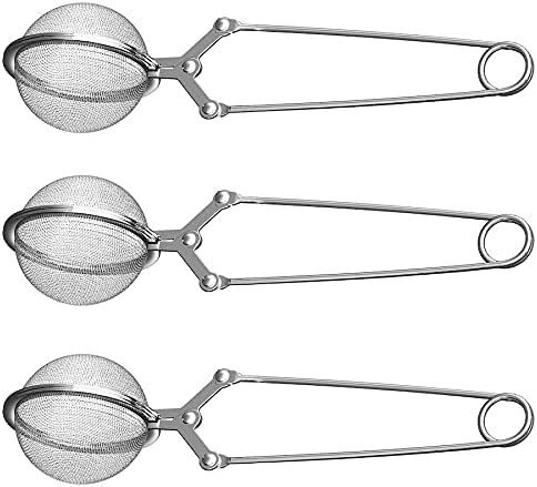 Photo 1 of (2 pack) Tea Strainer, 5 Pcs Stainless Steel Mesh Tea Infusers for Loose Tea, Includes 2 Pcs Tea Balls for Loose Tea and 3 Pcs Tea Filter Tongs by MoHern