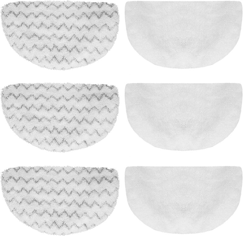 Photo 1 of 6 Pack Replacement Steam Mop Pads for Bissell Powerfresh Steam Mop 1940 1440 1544 1806 2075 Series, Model 19402 19404 19408 19409 1940a 1940f 1940q 1940t 1940w B0006 B0017,Washable Cleaning Pad