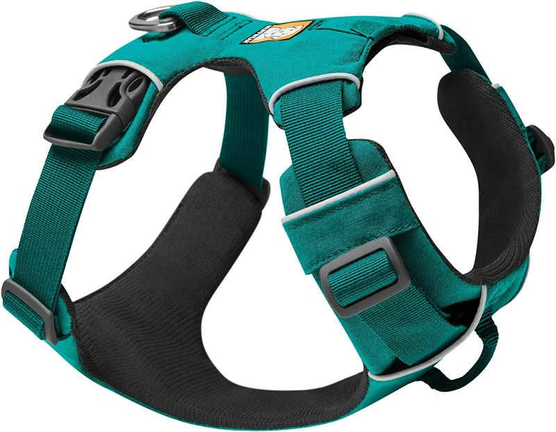 Photo 1 of RUFFWEAR, Front Range Dog Harness, Reflective and Padded Harness for Training and Everyday, Aurora Teal, Medium