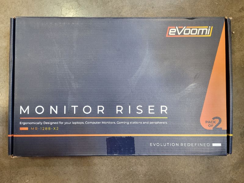 Photo 1 of EVOOMI Monitor Stand Riser - Upgraded for Faster Productivity - Anti-Skid, HD Hexagonal Steel - Free Cable Ties - Computer Stand - Laptop, Desktop, Printer, iMac (Pack of 2)