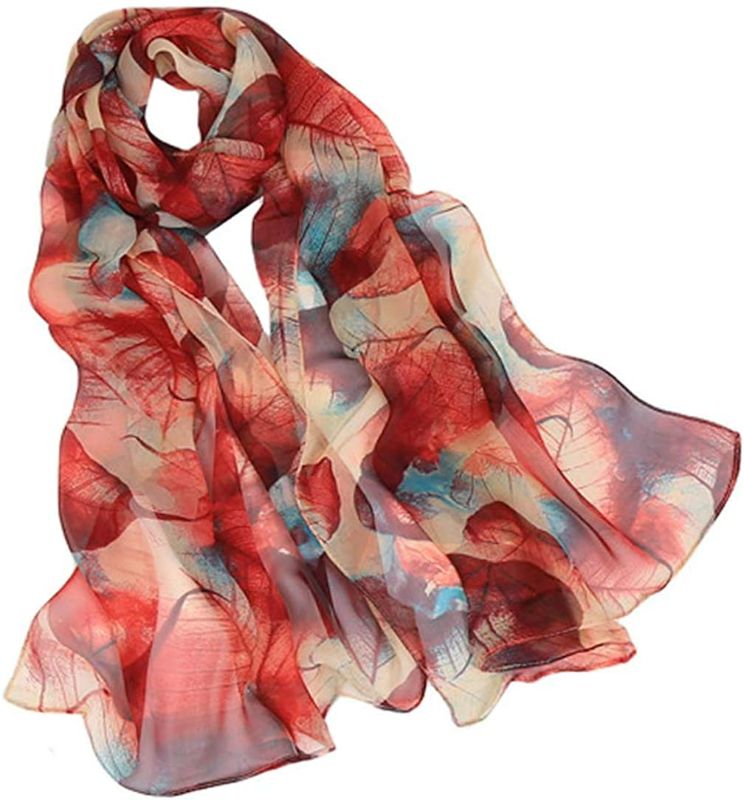 Photo 1 of Acotavie Scarfs for Women Lightweight Print Floral Pattern Scarf Shawl Fashion Scarves Sunscreen Shawls