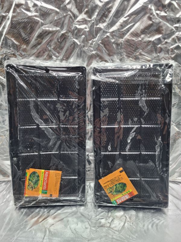 Photo 2 of (2 pack) Baited Glue Traps by Catchmaster - 2 BaitTrays, Ready to Use Indoors. Rat Mouse Snake Exterminator Plastic Sticky Adhesive Easy No-Mess Simple Non-Toxic Disposable