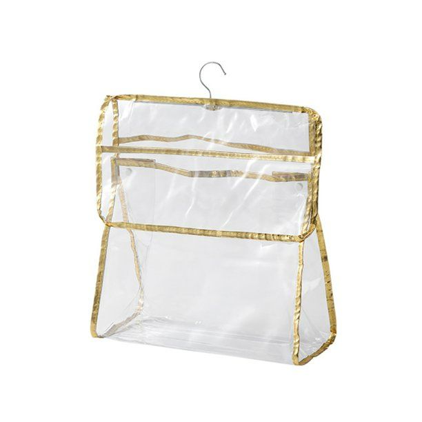Photo 1 of Toiletry Bag for Women Men Large Waterproof Toiletries Clothing Bag Bathroom Shower Bag Clear Wall Hanging Organizer Bag (Gold)