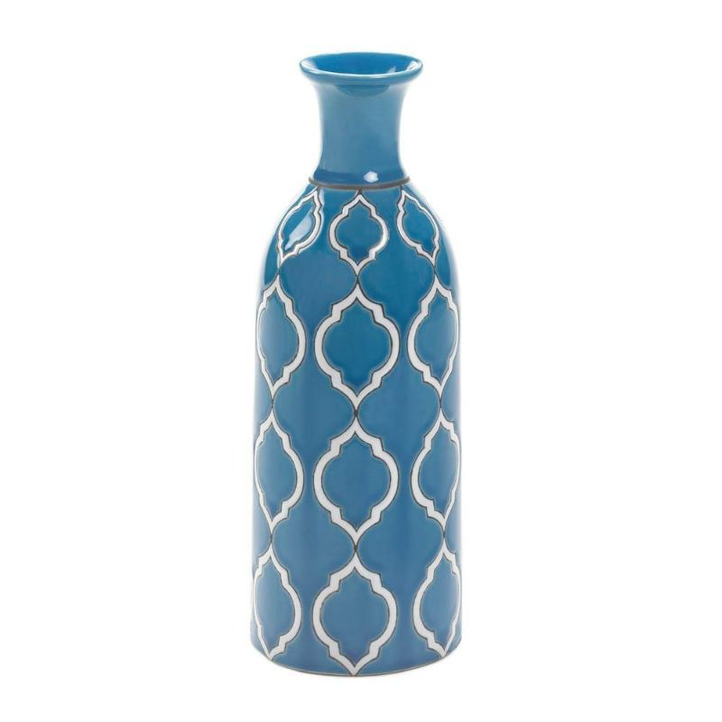 Photo 1 of Vase Flowers, Living Room Modern Decorative Vase Tall Blue
