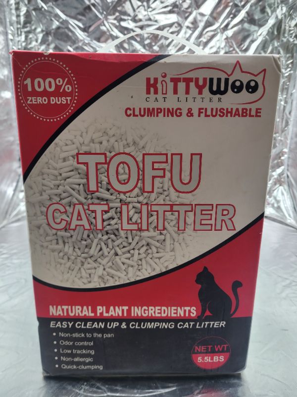 Photo 2 of KITTYWOO Tofu Cat Litter, Natural Flushable Cat Litter Easy Clumping Kitty Litter Low Tracking Dust Free & Ultra Odor Control Cat Litter