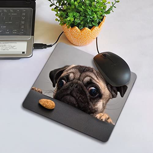 Photo 2 of iMiMi Lovely Pug Dog Gaming Mouse Pad Non-Slip Rectangle Mouse Mat in 220mm180mm3mm (9"7")