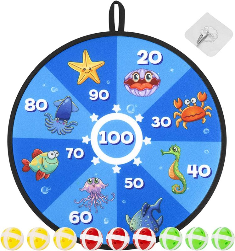 Photo 1 of Toddler Toys Dart Board, Kids Games for Indoor Outdoor Sport Play, Safe Dart Board for Kids with 9 Sticky Balls, Best Gift Idea for Boys Girls Ages 3 Year Old and Up, Toddler Activity(14 Inches)