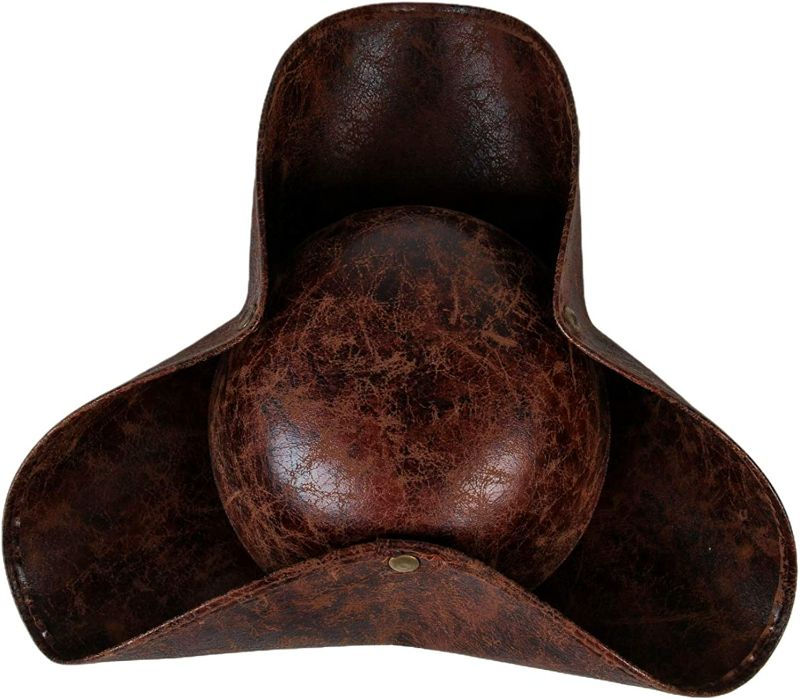 Photo 2 of FirstCos Pirate Captain Hats Adults Teens Caribbean Jack Tricorn Hat Caps Brown Distressed Look Colonial Medieval Costumes