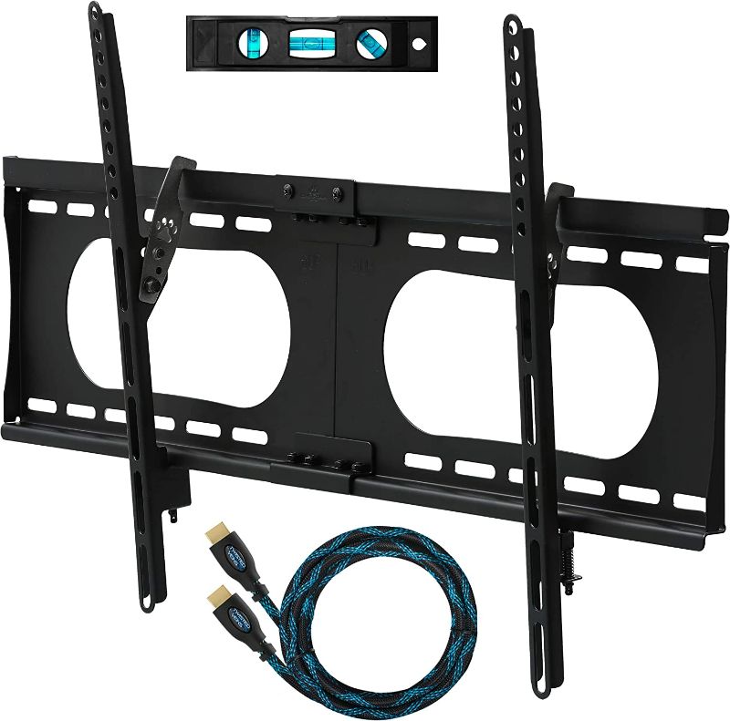 Photo 1 of Cheetah APTMMB TV Wall Mount for 20-80" TVs (Some up to 90”) up to VESA 730 and 165lbs, and fits 16” and 24” Wall Studs, and Includes a Tilt TV Bracket, a 10' Twisted Veins HDMI Cable and a 6" 3-Axis