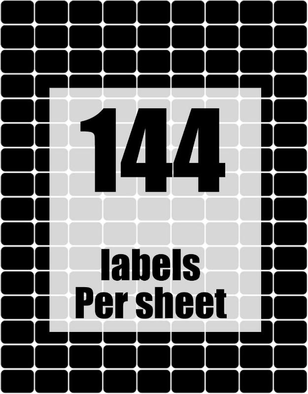 Photo 2 of (3pack) 2160 Pcs 1/2" x 3/4" Rectangle Color Coding Dot Labels, Rose 0.5 x 0.75 Inches Rectangular Stickers, 8 1/2" x 11" Sheet