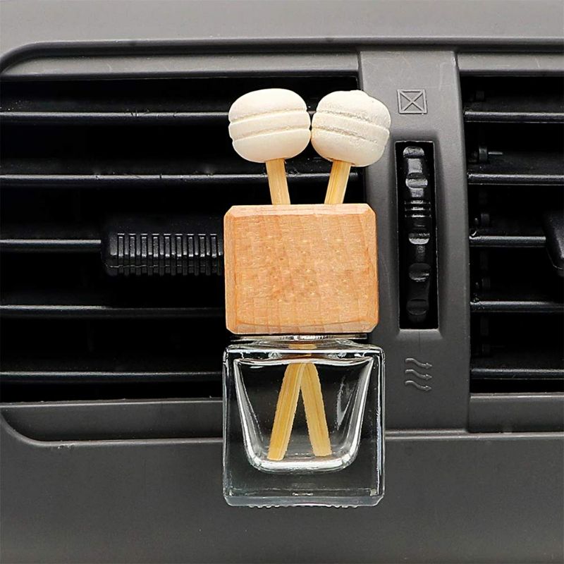 Photo 4 of 10 Pack,8ml Clear Glass Car Air Freshener Perfume Clip Diffuser,Empty Essential Oil Perfume Vials Diffuser Vent Outlet,Thick Glass Ornament With Wooden Caps,FREE Funnel,Dropper