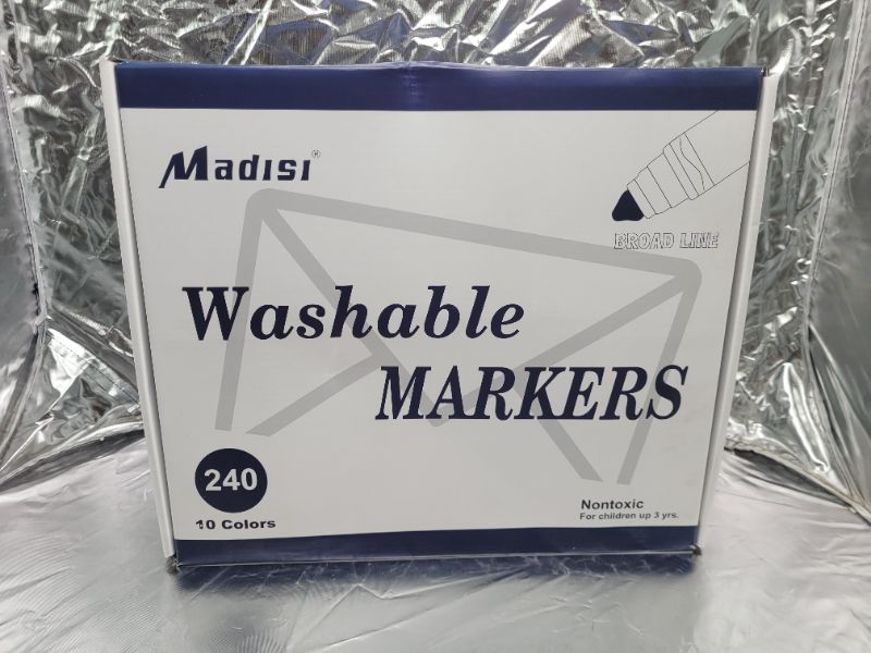 Photo 3 of Madisi Washable Markers, Broad Line Markers, Assorted Colors, Classroom Bulk Pack, 240 Count