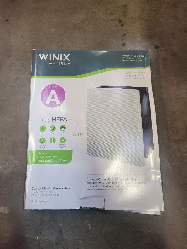 Photo 2 of Genuine Winix 115115 Replacement Filter A for C535, 5300-2, P300, 5300