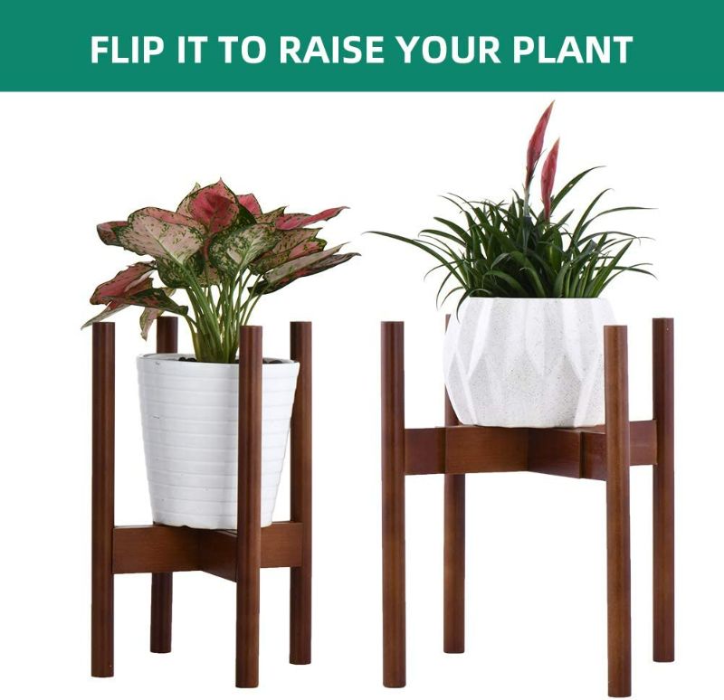 Photo 2 of Plant Stand Pack of 2, Stackable & Adjustable Plant Stands Indoor, 2 Tier Indoor Plant Stand Tall 30'', Corner Plant Stand Indoor & Modern Plant Stands Indoor for 8-12'' Pots (White)