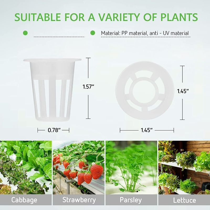 Photo 2 of VIVOSUN 60 Pieces Grow Basket Plant Replacement Basket Plant Pod for Grow Sponges