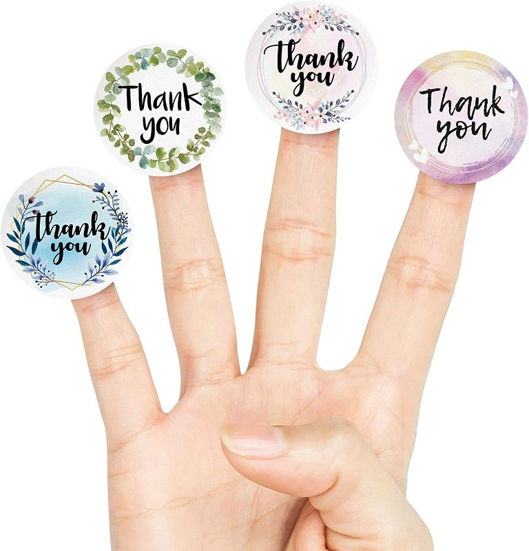 Photo 2 of Pebble Pip Thank You Stickers Small Business Stickers 1.5" (500)- Thank You Stickers Roll, Wedding Stickers for Envelopes, Baby Shower Stickers, Bridal Shower Favors, Thank You Labels Small Business