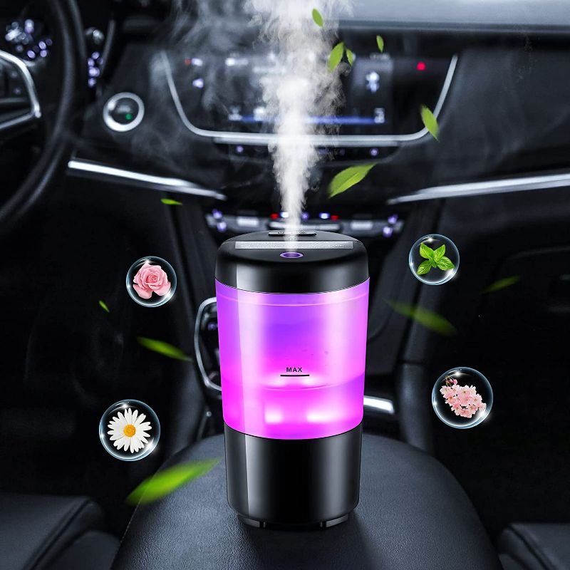 Photo 1 of One Fire Car Diffuser Desk Humidifiers for Office, 7 Colors Car Diffusers for Essential Oils Mini Car Humidifier, Portable Humidifiers for Travel Humidifiers, Car Oil Diffusers for Essential Oils