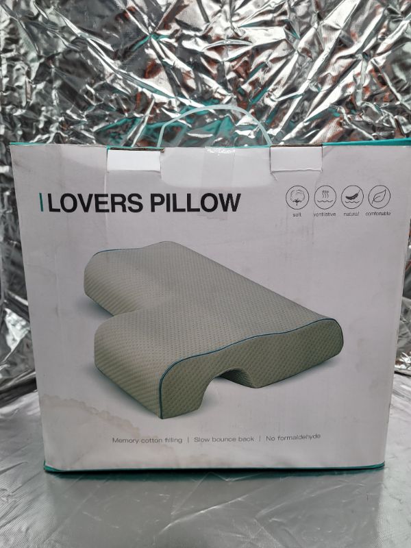 Photo 2 of Poncho Memory Foam Pillow-Couple Pillow Breathable Arm Rest, Anti Hand Pressure Pillow for Couples Sleeping Cuddle Pillow(Cube Left)