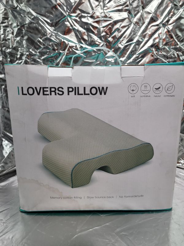 Photo 1 of Poncho Memory Foam Pillow-Couple Pillow Breathable Arm Rest, Anti Hand Pressure Pillow for Couples Sleeping Cuddle Pillow(Cube Left)