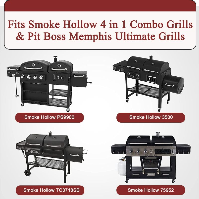 Photo 3 of QuliMetal 1680D GC7000 Grill Cover for Smoke Hollow 4 in 1 Combo Grill PS9900, Pit Boss Memphis Ultimate Grill, PS9900-SY18 47180T, DG1100S, PB73952, 79 inch BBQ Grill Cover, All Weather Protection