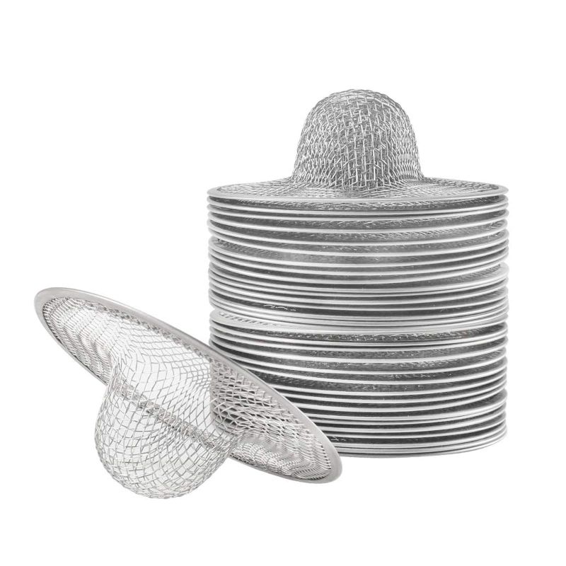 Photo 1 of Sink Strainer, Dayree 30 Pcs Stainless Steel Slop Basket Filter Trap 2.76 Inch Heavy Duty Mesh Metal Sink Drain Strainer for Kitchen, Bathroom, Floor Drain, Balcony Drain Hole