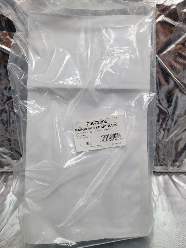 Photo 2 of Rainbow Kraft Bags, 6"X11", White, 50 Bags 6" x 3-5/8" x 11"