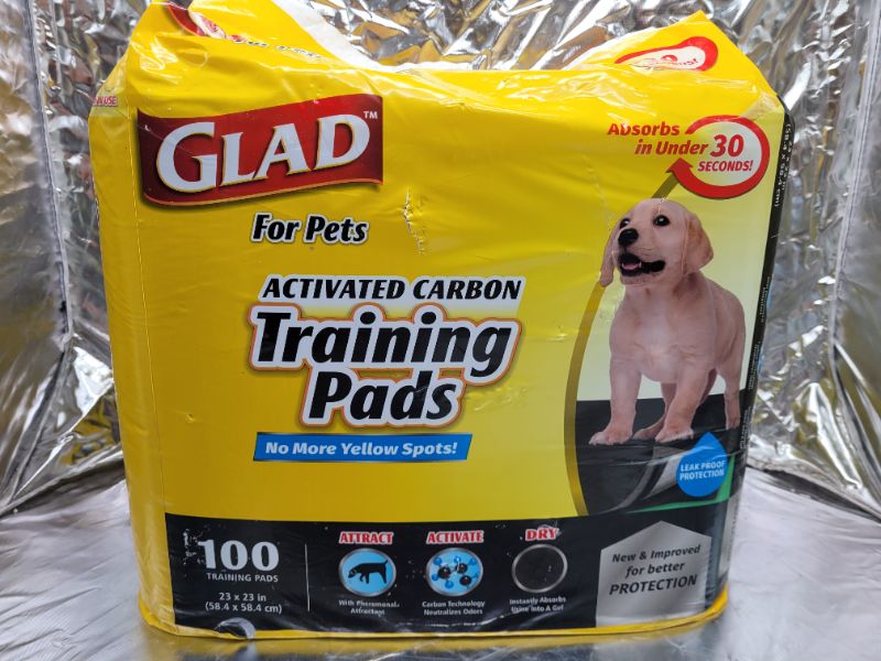 Photo 2 of Glad for Pets Black Charcoal Puppy Pads 23" x 23" | Puppy Potty Training Pads That ABSORB & NEUTRALIZE Urine Instantly | New & Improved Quality Puppy Pee Pads, 100 count Regular 