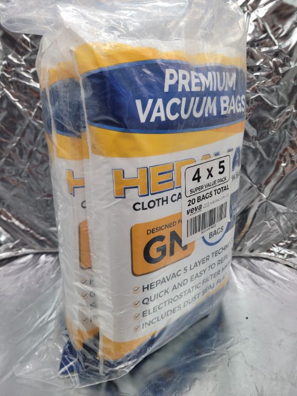 Photo 2 of VEVA 20 Premium HEPA Vacuum Bags Style GN Compatible with Miele Vacuums Complete C3, C2; Classic C1 and AirClean 3D Efficiency Canister Bag
