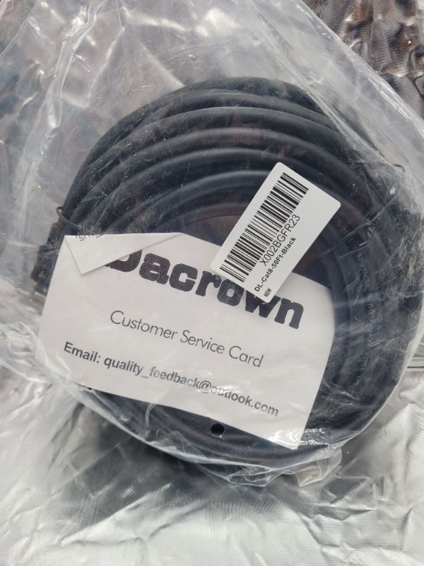 Photo 4 of Cat 8 Ethernet Cable 50 ft Shielded, Indoor&Outdoor, Heavy Duty High Speed Direct Burial 26AWG Cat8 Network Wire, 40Gbps 2000Mhz SFTP Patch Cord, In Wall&Weatherproof RJ45 Cable for Router/Modem/Xbox