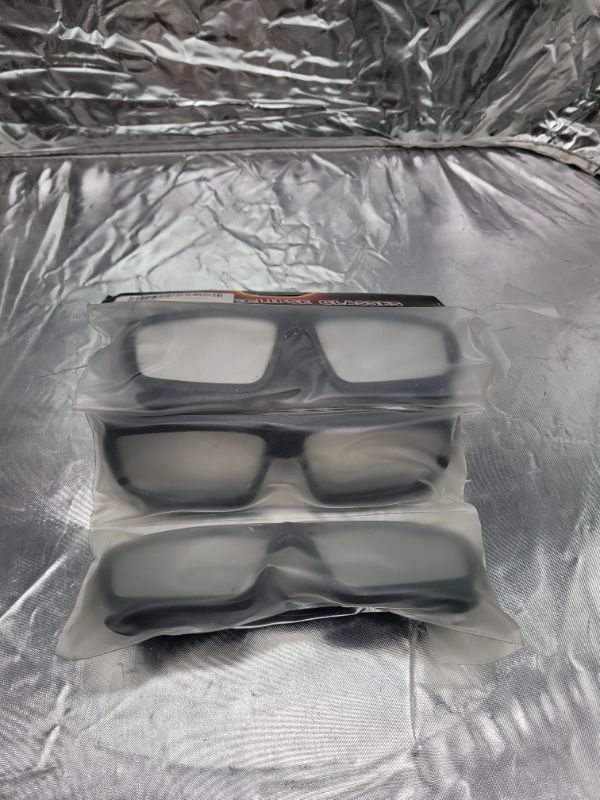 Photo 2 of 3 PACK PLASTIC SOLAR ECLIPSE GLASSES SAFE SOLAR VIEWING CE/ISO