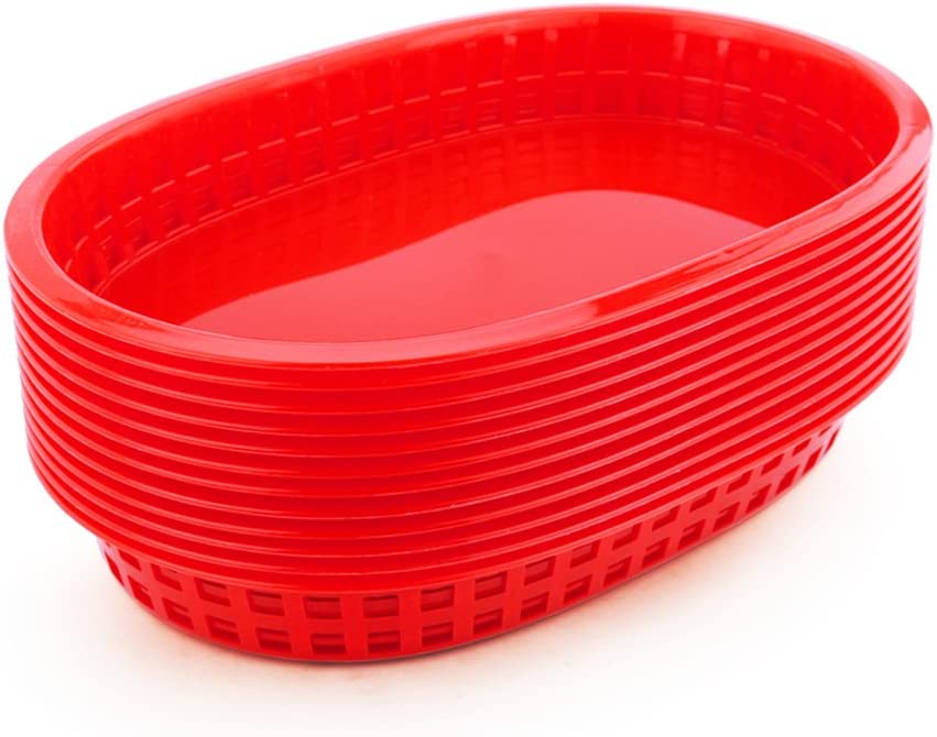 Photo 1 of  Foodservice 44065 Fast Food Baskets, 10.5 x 7 Inch, Set of 12, Red
