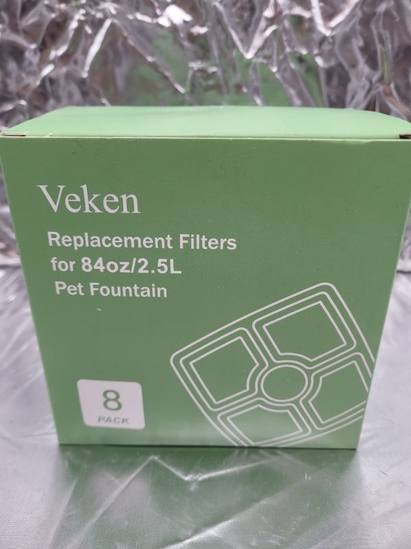 Photo 4 of Veken 8 Pack Replacement Filters for Automatic Pet Fountain Cat Water Fountain Dog Water Dispenser