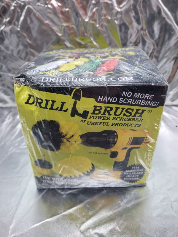 Photo 4 of Drill Brush Power Scrubber by Useful Products Drill Brush Attachment - Bathroom Surfaces Tub, Shower, Tile and Grout All Purpose Power Scrubber Cleaning Kit –Grout Drill Brush Set – Drill Brushes