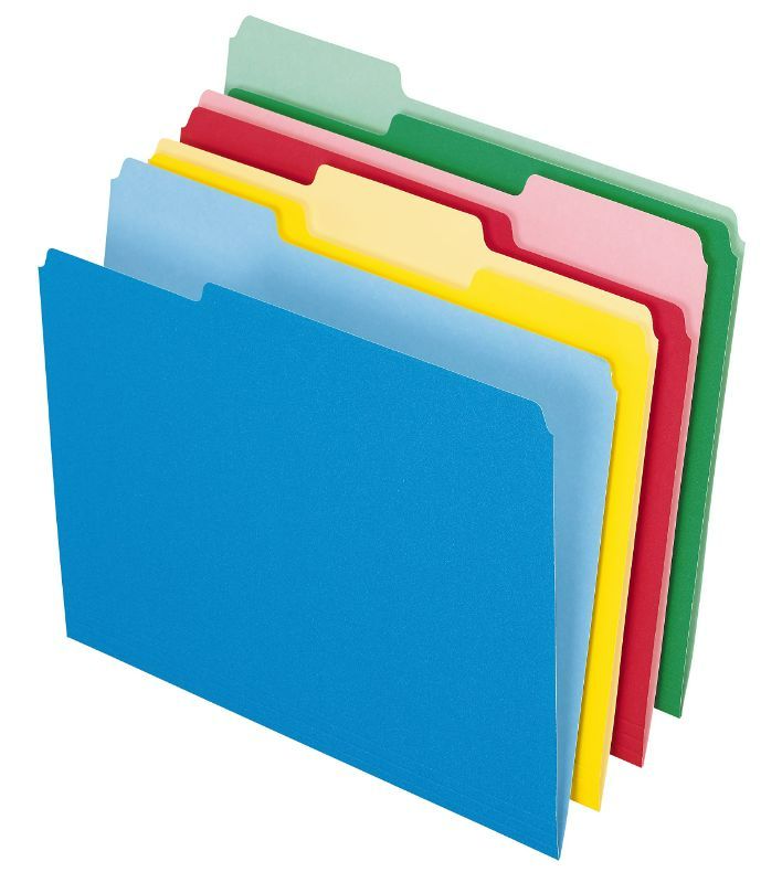 Photo 1 of Pendaflex 82300 Colored File Folders, 1/3 Cut Top Tab, Letter, Assorted Colors (Pack of 24)