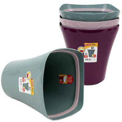 Photo 1 of Glad 14 L Deco Square Waste Bin with Bag Ring - assorted colors