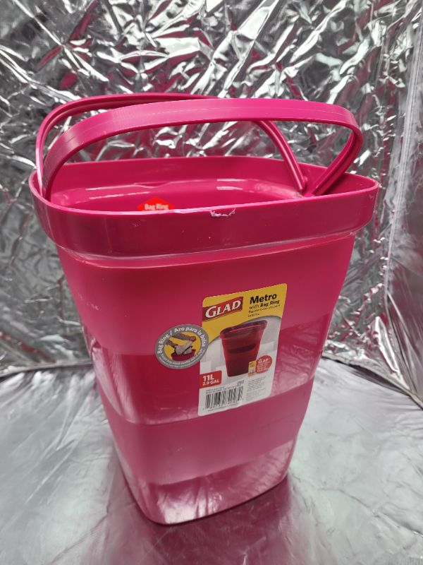 Photo 1 of Glad Metro Trash Can with Bag Ring - 11L 