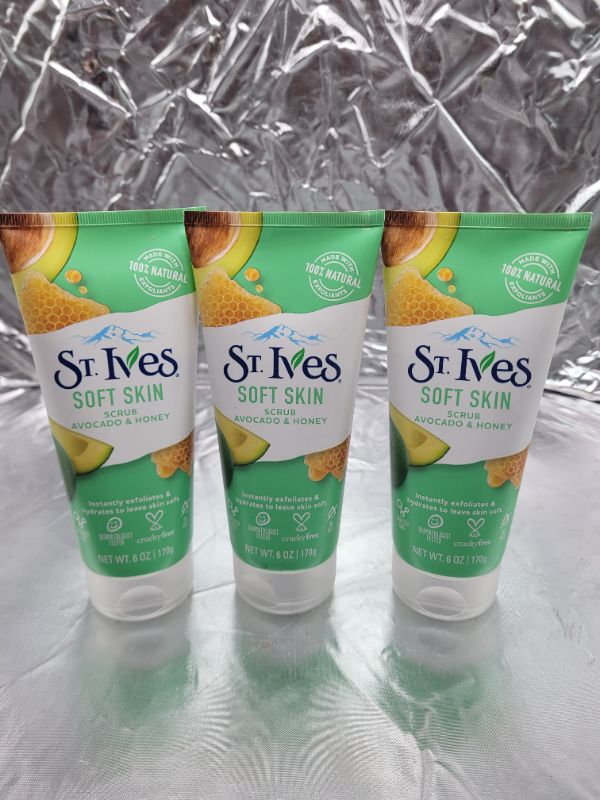 Photo 2 of (3 pack) St Ives Scrub Avocado & Honey Soft Skin 6 Ounce 