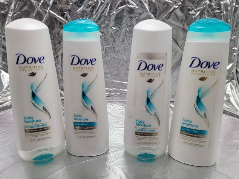 Photo 2 of Dove Daily Moisture Therapy Shampoo and Conditioner Bundle (2 of each) - 12 fl oz bottle