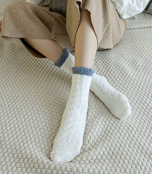 Photo 2 of Fuzzy Socks for Women, Warm Soft Fluffy Socks Thick Cozy Plush Sock Winter Christmas Socks for Women 6 or 5 Pairs