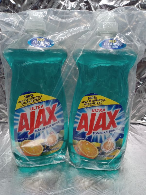 Photo 1 of (2 pack) Ajax Ultra Triple Action Liquid Dish Soap, Bleach Alternative Citrus Berry Splash - 28 fluid ounce