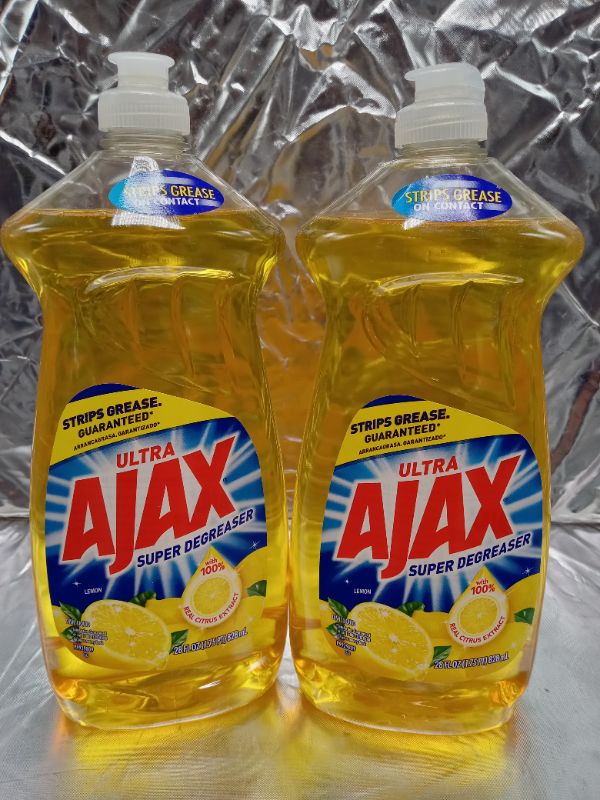 Photo 1 of (2 pack) Ajax Dishwashing Liquid Dish Soap Super Degreaser Citrus, 28 Fl Oz